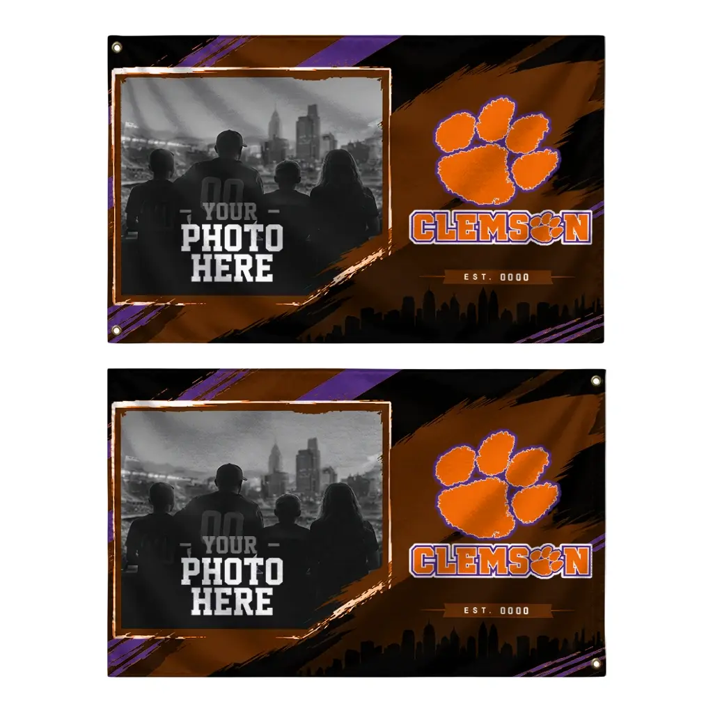 Clemson Tigers House Flag Personalized Framed Photo Orange Black Fashion Forward Clemson Tigers House Flag Personalized Framed Photo Orange Black Fashion Forward