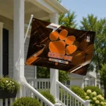 Clemson Tigers House Flag Personalized Speed Slashes Orange Best Selling