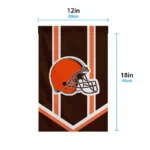 Cleveland Browns Garden Flag Custom Chevron Stripes Brown Best Selling