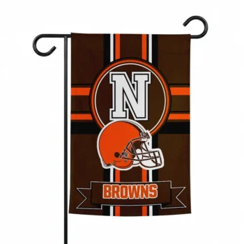 Cleveland Browns Garden Flag Custom Circle Medallion Brown Best Selling