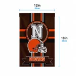 Cleveland Browns Garden Flag Custom Circle Medallion Brown Best Selling