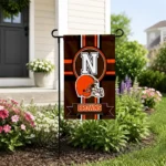 Cleveland Browns Garden Flag Custom Circle Medallion Brown Best Selling