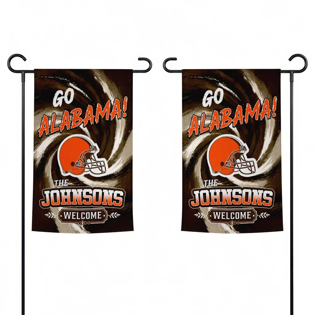 Cleveland Browns Garden Flag Customized Swirl Vortex Brown Fashion Forward Cleveland Browns Garden Flag Customized Swirl Vortex Brown Fashion Forward