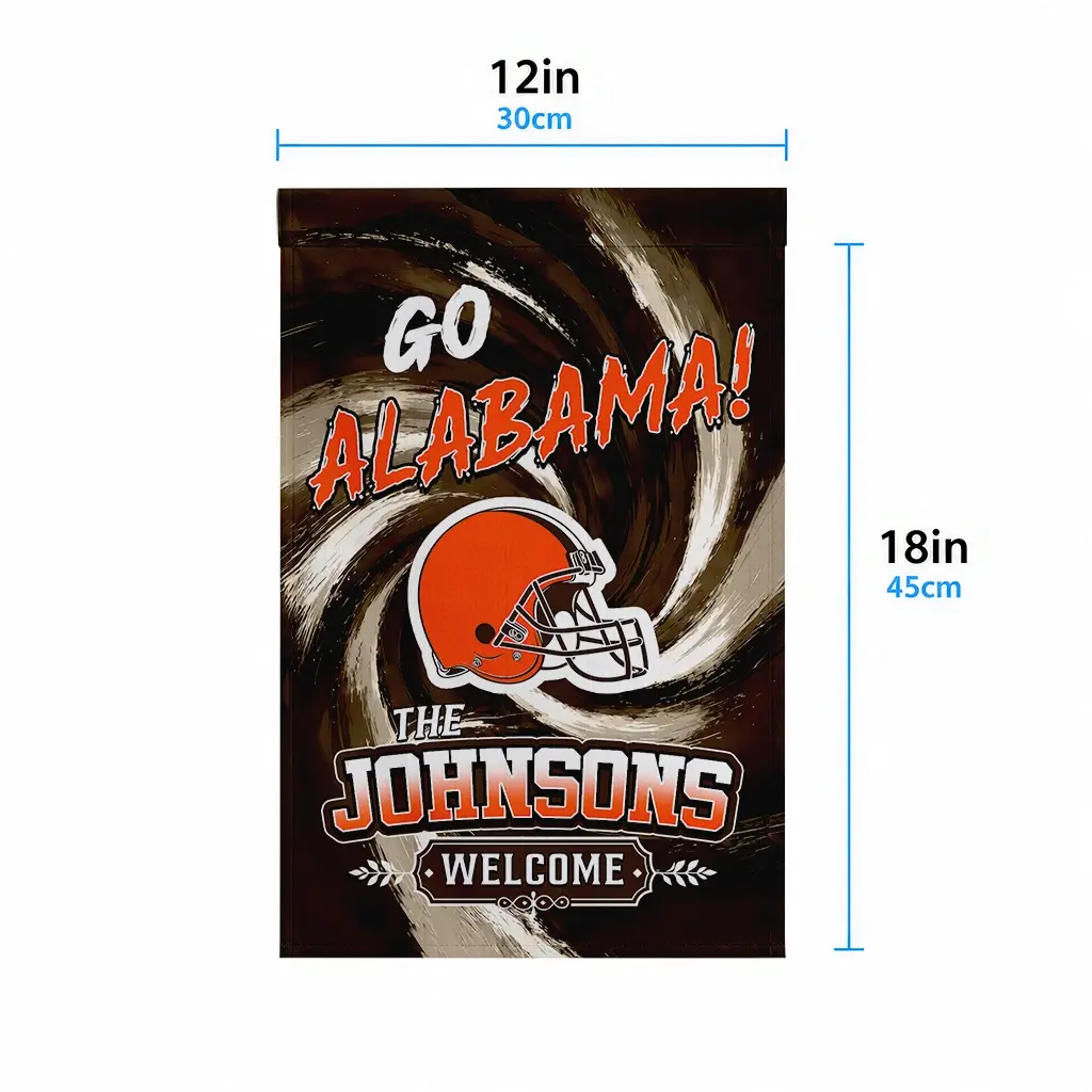 Cleveland Browns Garden Flag Customized Swirl Vortex Brown High Quality Cleveland Browns Garden Flag Customized Swirl Vortex Brown High Quality