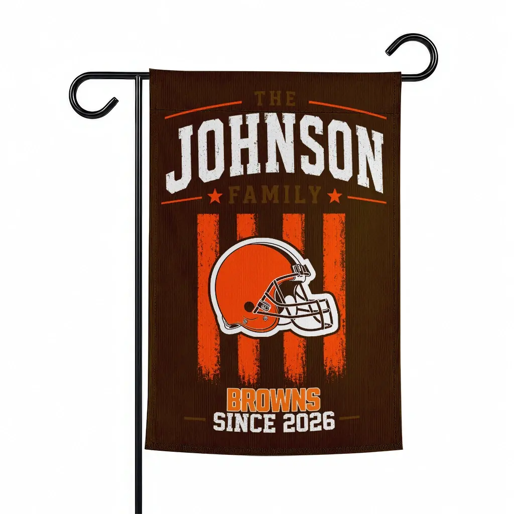Cleveland Browns Garden Flag Personalized Distressed Stripes Brown Best Selling Cleveland Browns Garden Flag Personalized Distressed Stripes Brown Best Selling