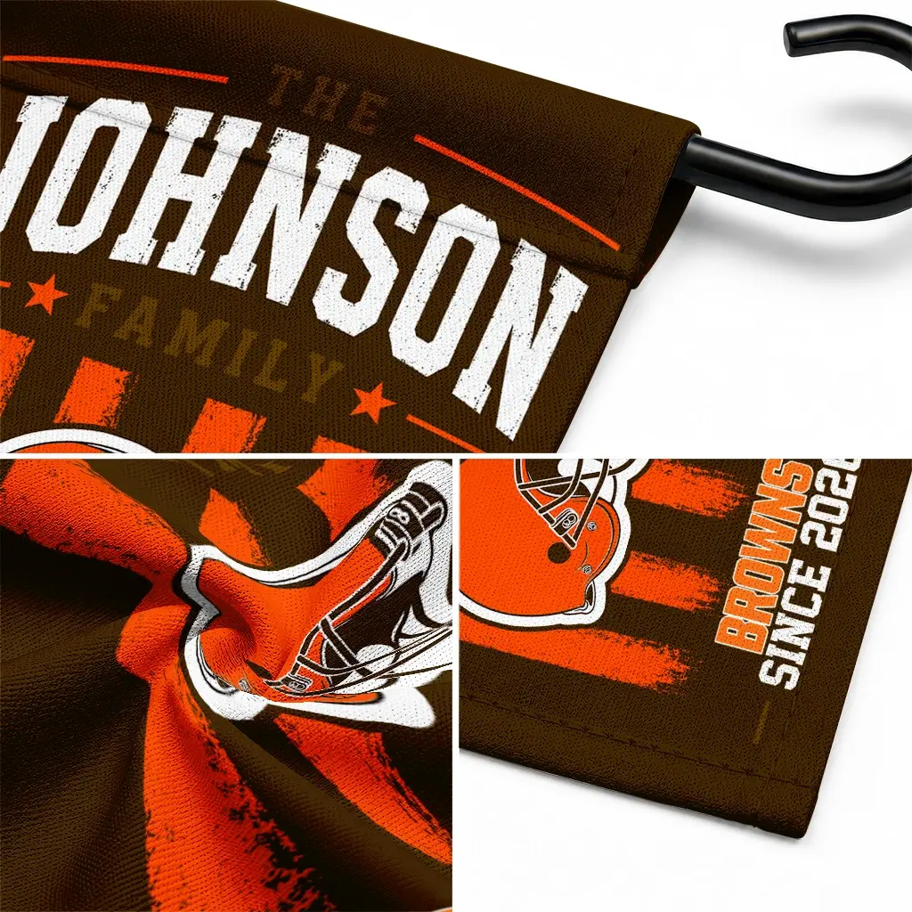 Cleveland Browns Garden Flag Personalized Distressed Stripes Brown Latest Model Cleveland Browns Garden Flag Personalized Distressed Stripes Brown Latest Model
