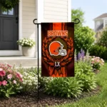Cleveland Browns Garden Flag Personalized Laurel Wreath Brown Best Selling