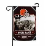 Cleveland Browns Garden Flag - Personalized Photo Frame Brown