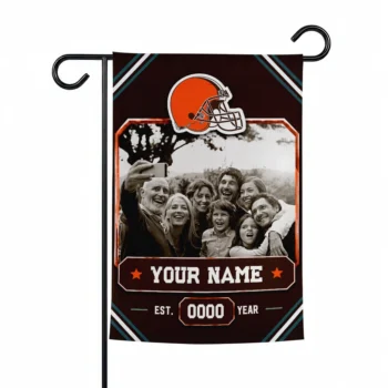 Cleveland Browns Garden Flag - Personalized Photo Frame Brown