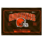 Cleveland Browns House Flag Custom Ornate Border Brown Best Selling