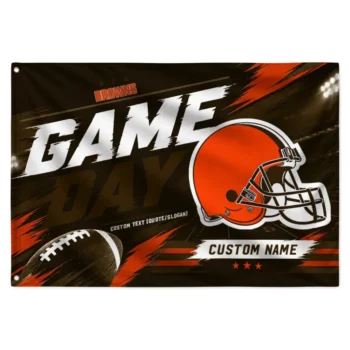 Cleveland Browns House Flag Customized Action Streaks Brown Best Selling