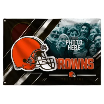 Cleveland Browns House Flag Customized Diagonal Stripes Brown Best Selling