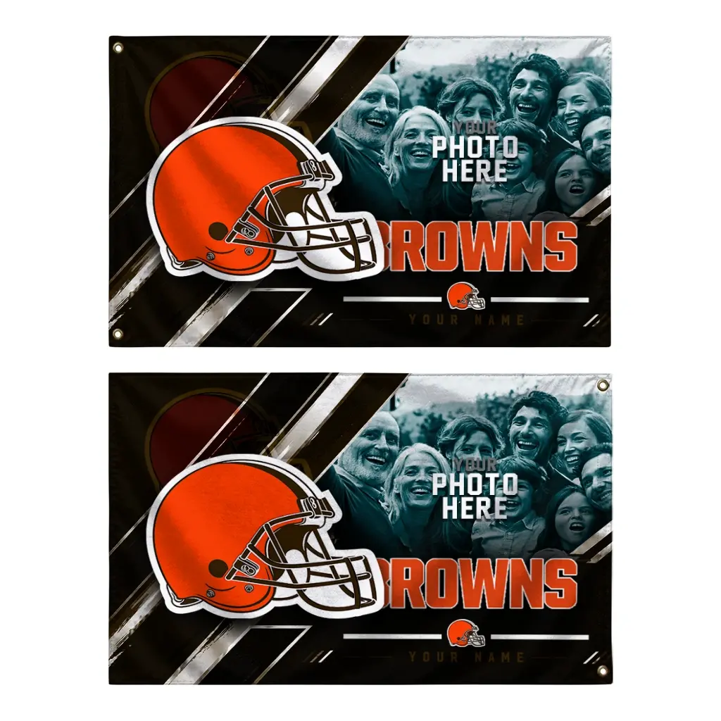 Cleveland Browns House Flag Customized Diagonal Stripes Brown Fashion Forward Cleveland Browns House Flag Customized Diagonal Stripes Brown Fashion Forward