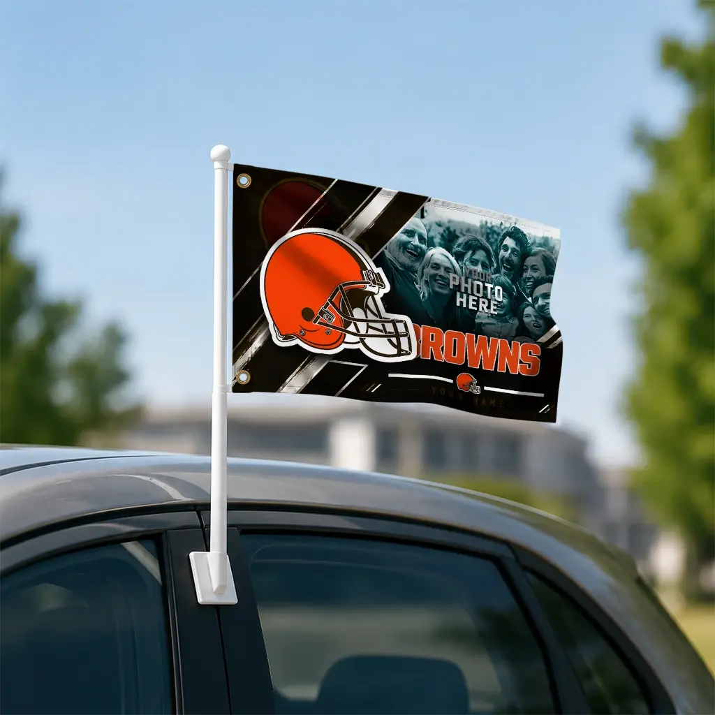 Cleveland Browns House Flag Customized Diagonal Stripes Brown Latest Model Cleveland Browns House Flag Customized Diagonal Stripes Brown Latest Model