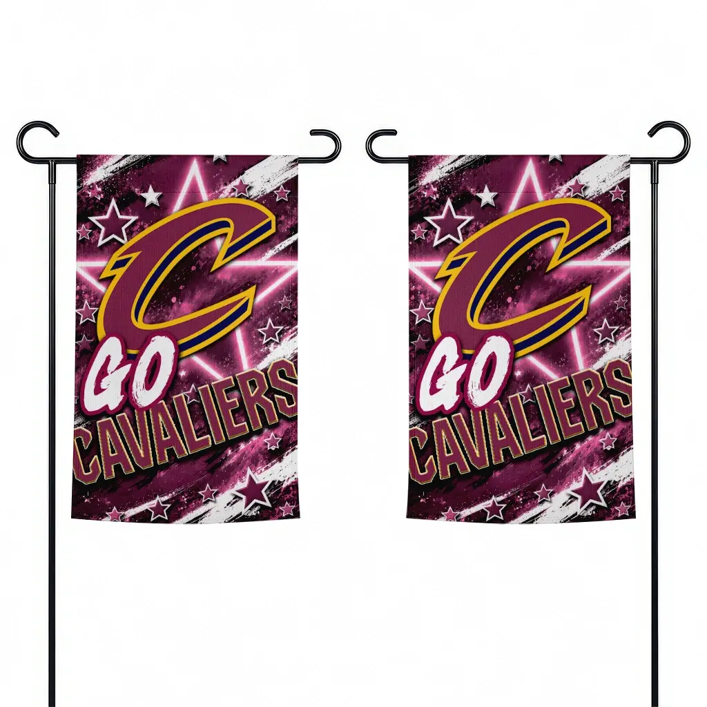 Cleveland Cavaliers Garden Flag Customized Glowing Star Wine Fashion Forward Cleveland Cavaliers Garden Flag Customized Glowing Star Wine Fashion Forward