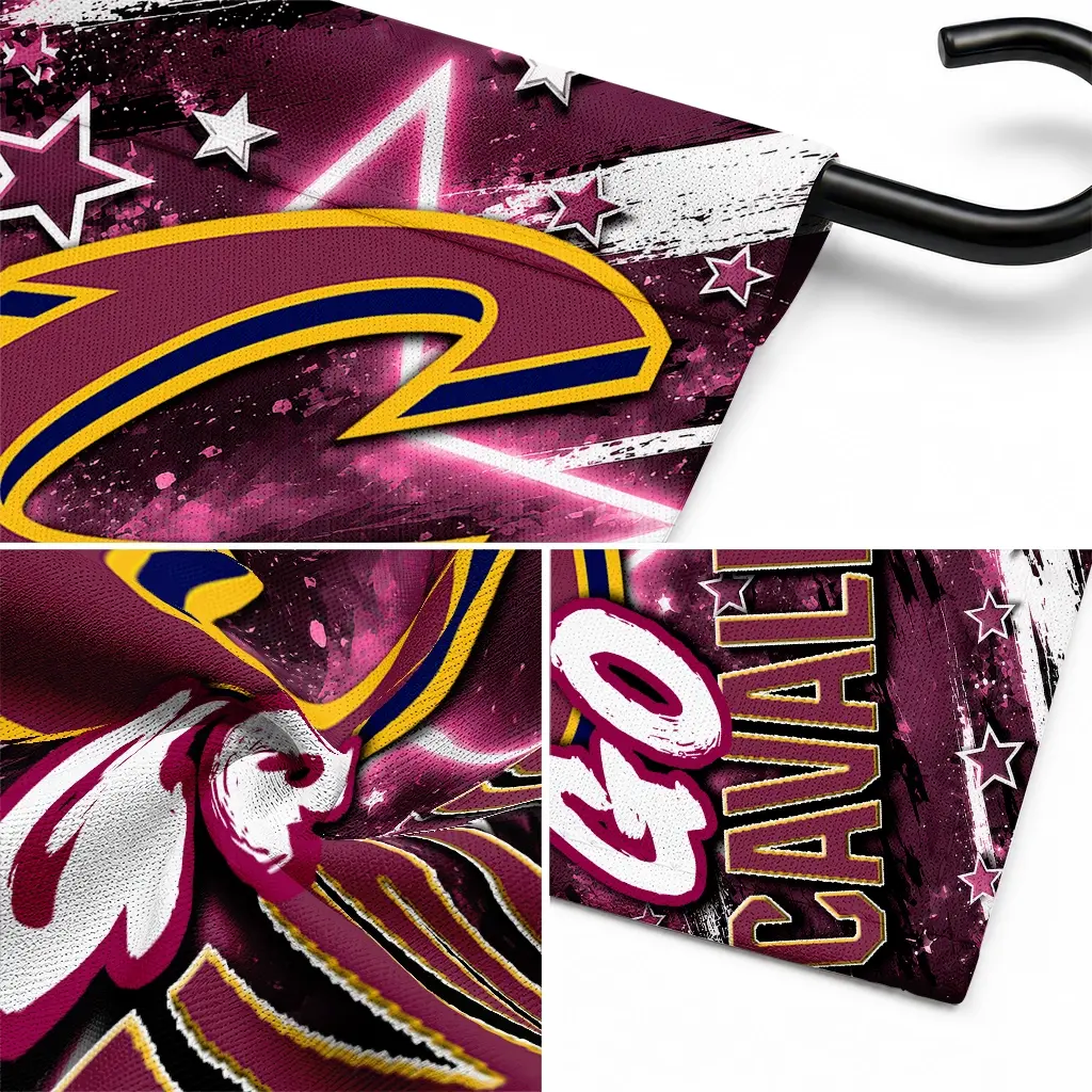 Cleveland Cavaliers Garden Flag Customized Glowing Star Wine Latest Model Cleveland Cavaliers Garden Flag Customized Glowing Star Wine Latest Model