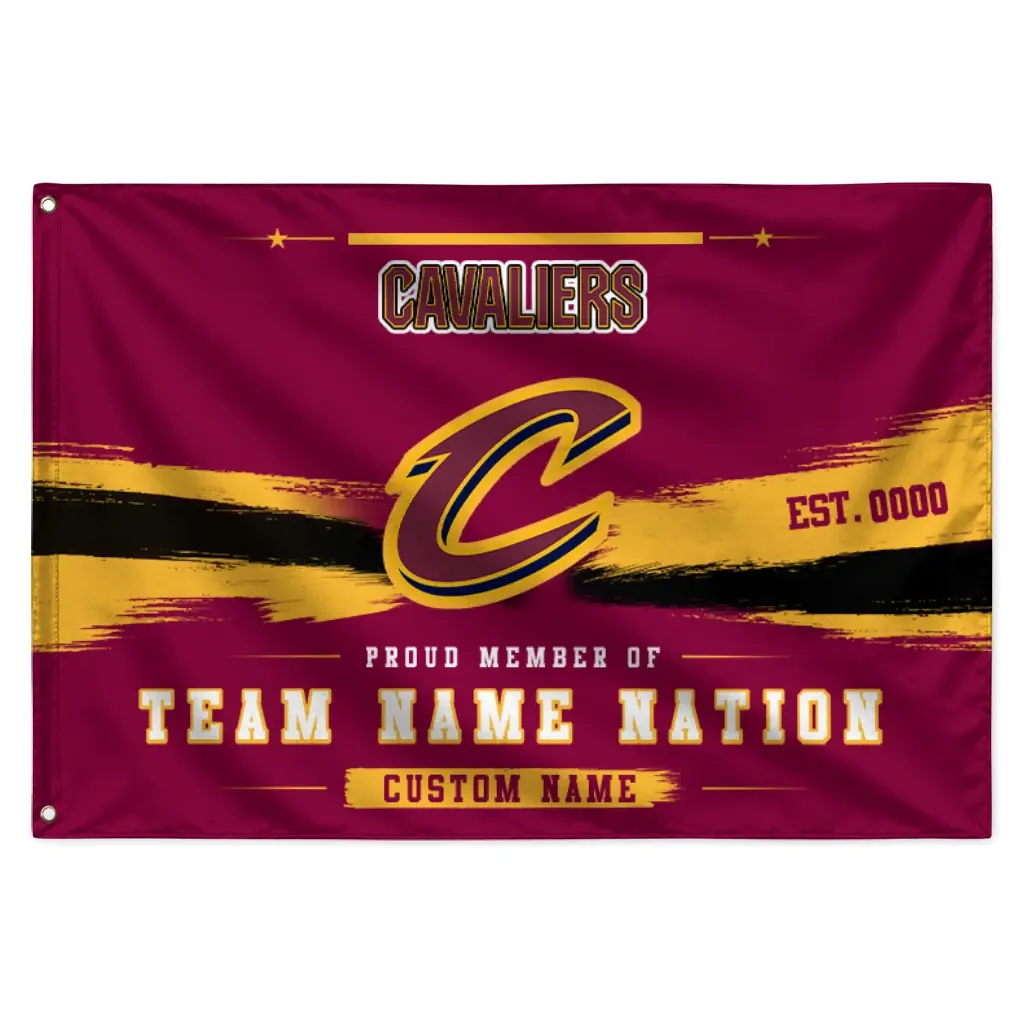 Cleveland Cavaliers House Flag Custom Brushed Streaks Wine Best Selling Cleveland Cavaliers House Flag Custom Brushed Streaks Wine Best Selling