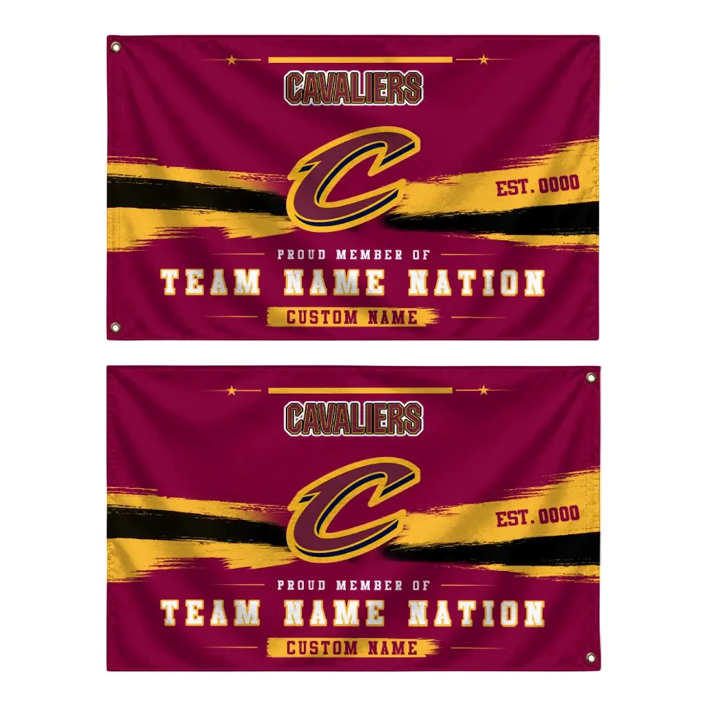 Cleveland Cavaliers House Flag Custom Brushed Streaks Wine Fashion Forward Cleveland Cavaliers House Flag Custom Brushed Streaks Wine Fashion Forward