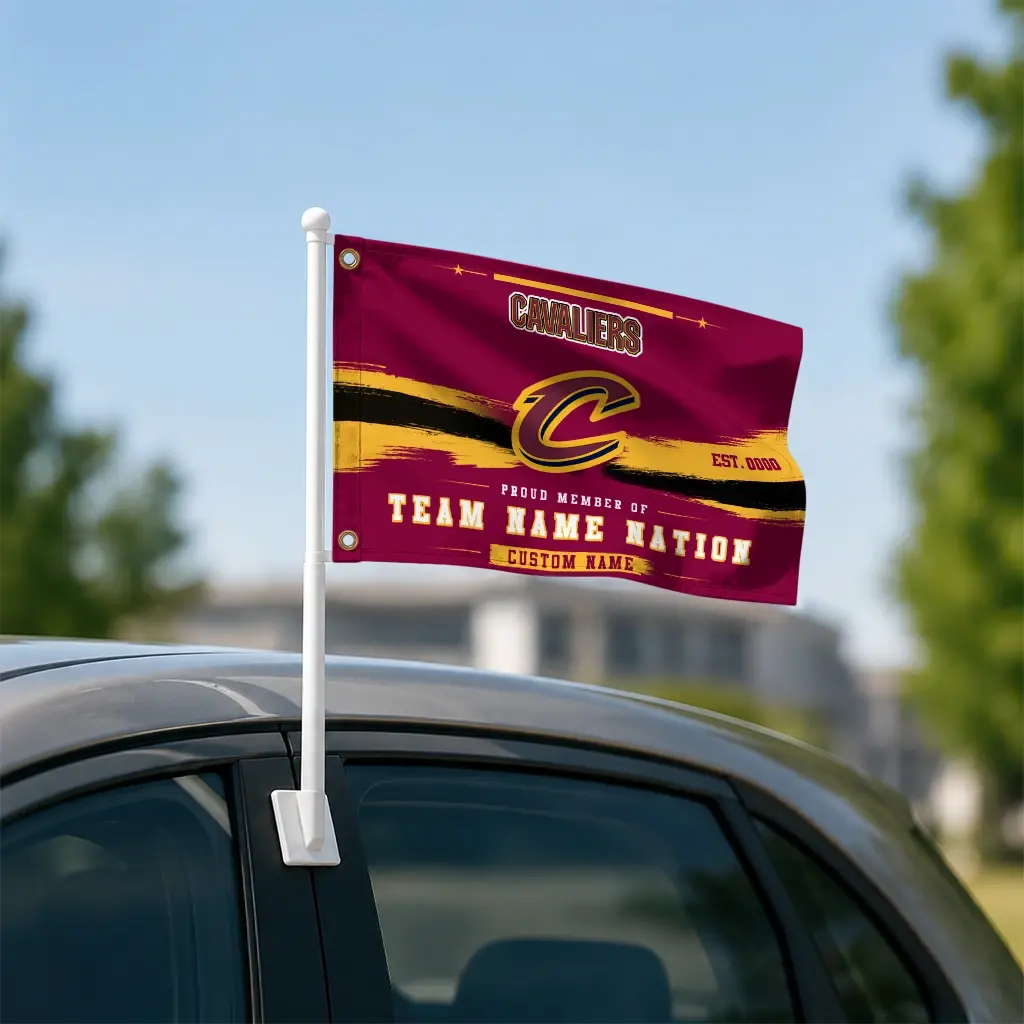 Cleveland Cavaliers House Flag Custom Brushed Streaks Wine Latest Model Cleveland Cavaliers House Flag Custom Brushed Streaks Wine Latest Model