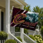 Cleveland Cavaliers House Flag Customized Diagonal Stripes Wine Best Selling