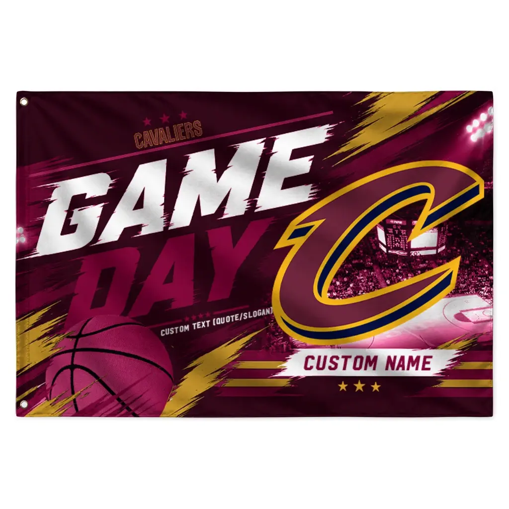 Cleveland Cavaliers House Flag Customized Energy Brushstrokes Wine Best Selling Cleveland Cavaliers House Flag Customized Energy Brushstrokes Wine Best Selling