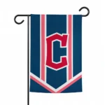 Cleveland Guardians Garden Flag Custom Chevron Stripes Navy Blue Best Selling