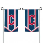 Cleveland Guardians Garden Flag Custom Chevron Stripes Navy Blue Best Selling