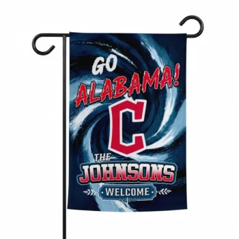 Cleveland Guardians Garden Flag Customized Swirl Vortex Navy Blue Best Selling