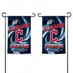 Cleveland Guardians Garden Flag Customized Swirl Vortex Navy Blue Best Selling