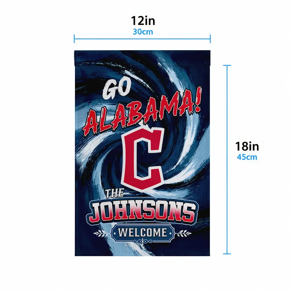 Cleveland Guardians Garden Flag Customized Swirl Vortex Navy Blue High Quality Cleveland Guardians Garden Flag Customized Swirl Vortex Navy Blue High Quality