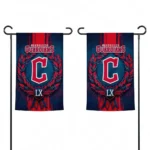 Cleveland Guardians Garden Flag Personalized Laurel Wreath Navy Blue Best Selling
