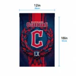 Cleveland Guardians Garden Flag Personalized Laurel Wreath Navy Blue Best Selling