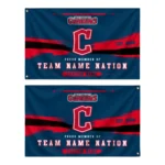 Cleveland Guardians House Flag Custom Brushed Streaks Navy Blue Best Selling