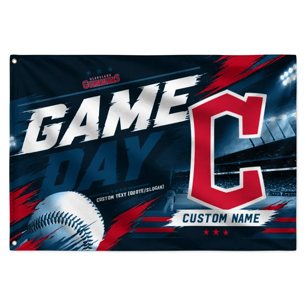 Cleveland Guardians House Flag Custom Tech Panels Navy Blue Best Selling Cleveland Guardians House Flag Custom Tech Panels Navy Blue Best Selling