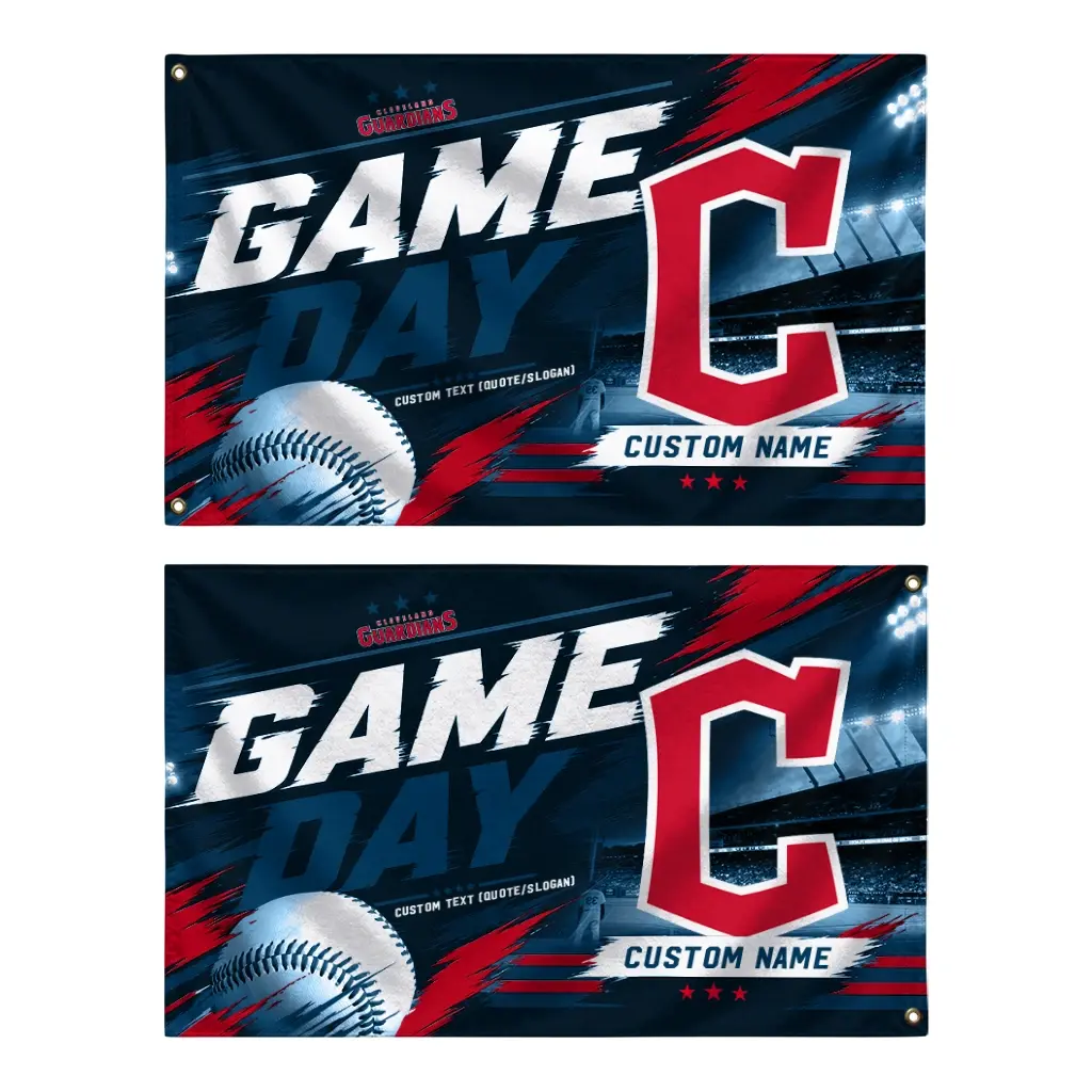 Cleveland Guardians House Flag Custom Tech Panels Navy Blue Fashion Forward Cleveland Guardians House Flag Custom Tech Panels Navy Blue Fashion Forward