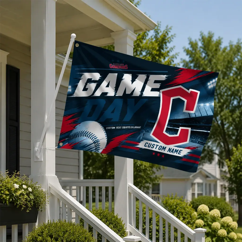 Cleveland Guardians House Flag Custom Tech Panels Navy Blue New Arrival Cleveland Guardians House Flag Custom Tech Panels Navy Blue New Arrival