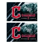 Cleveland Guardians House Flag Customized Diagonal Stripes Navy Blue Best Selling