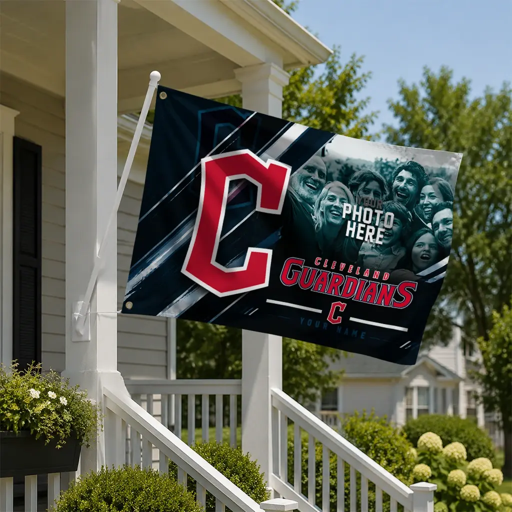 Cleveland Guardians House Flag Customized Diagonal Stripes Navy Blue New Arrival Cleveland Guardians House Flag Customized Diagonal Stripes Navy Blue New Arrival