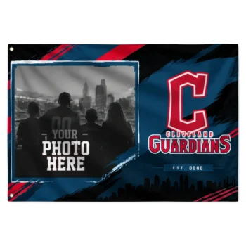 Cleveland Guardians House Flag Personalized Framed Photo Navy Blue Black Best Selling