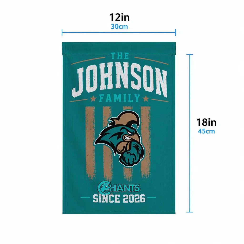 Coastal Carolina Chanticleers Garden Flag Custom Distressed Stripes Green High Quality Coastal Carolina Chanticleers Garden Flag Custom Distressed Stripes Green High Quality
