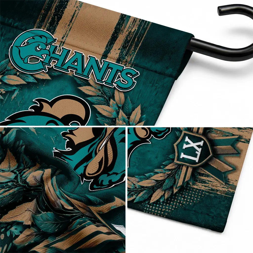 Coastal Carolina Chanticleers Garden Flag Custom Laurel Wreath Green Latest Model Coastal Carolina Chanticleers Garden Flag Custom Laurel Wreath Green Latest Model