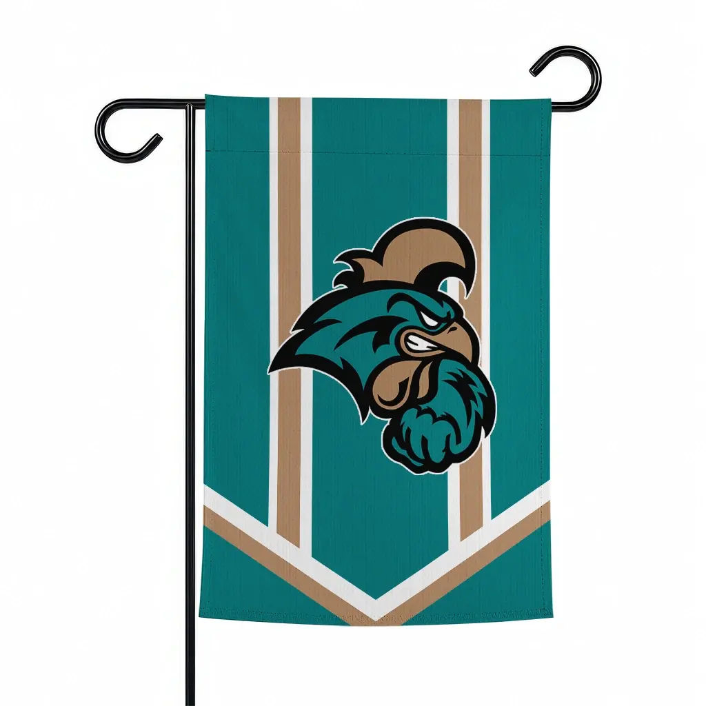 Coastal Carolina Chanticleers Garden Flag Customized Chevron Stripes Green Best Selling Coastal Carolina Chanticleers Garden Flag Customized Chevron Stripes Green Best Selling
