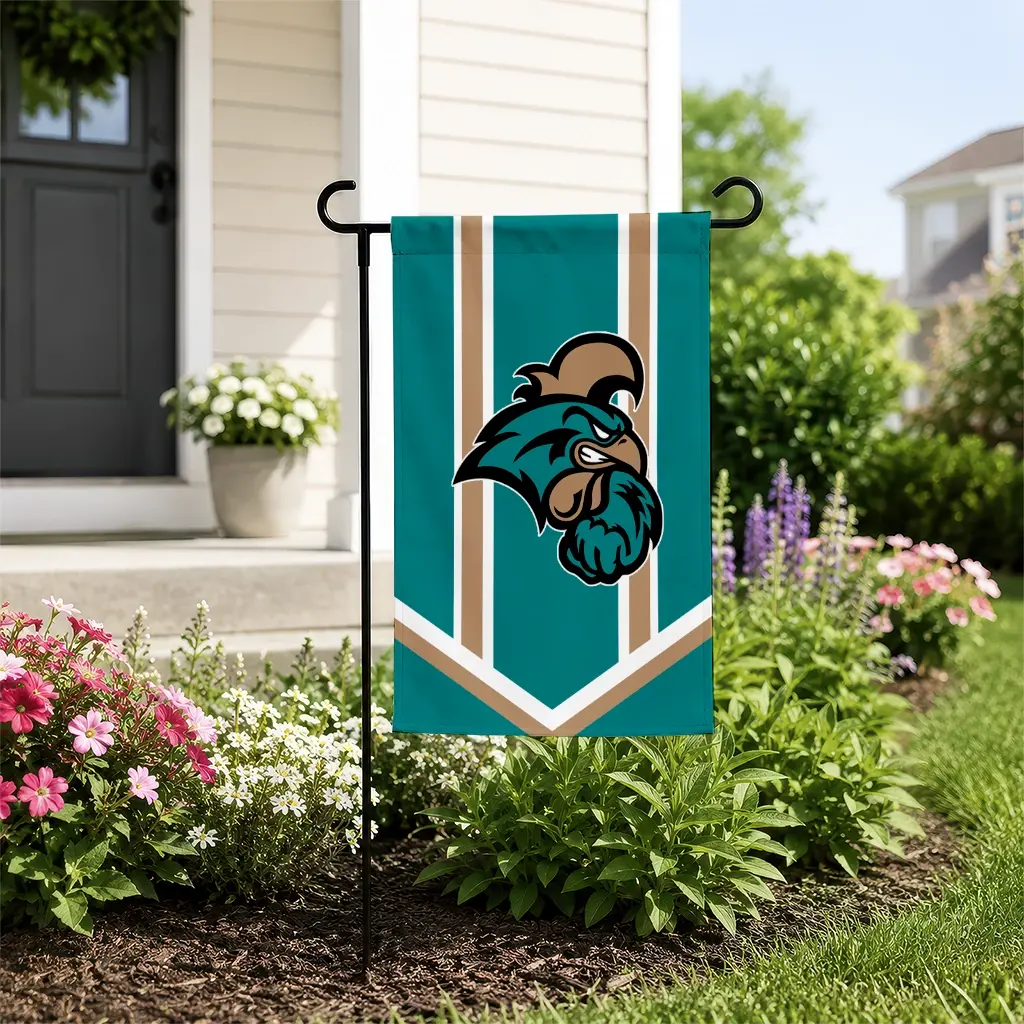 Coastal Carolina Chanticleers Garden Flag Customized Chevron Stripes Green New Arrival Coastal Carolina Chanticleers Garden Flag Customized Chevron Stripes Green New Arrival