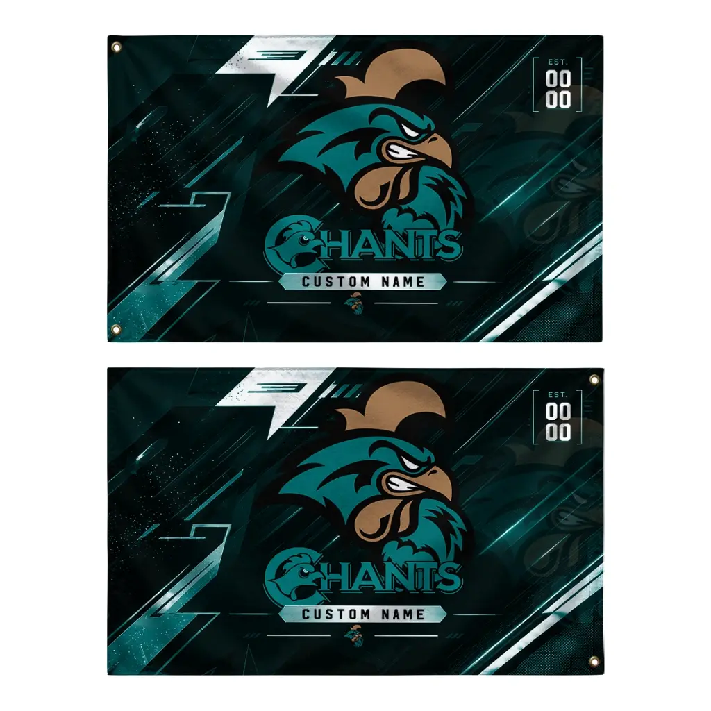 Coastal Carolina Chanticleers House Flag Custom Speed Slashes Green Fashion Forward Coastal Carolina Chanticleers House Flag Custom Speed Slashes Green Fashion Forward