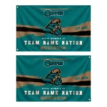 Coastal Carolina Chanticleers House Flag Customized Brushed Streaks Green Best Selling