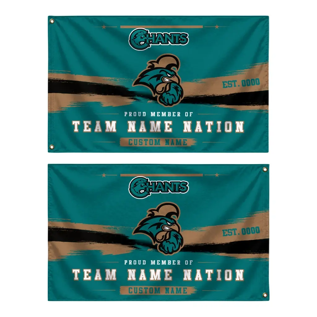 Coastal Carolina Chanticleers House Flag Customized Brushed Streaks Green Fashion Forward Coastal Carolina Chanticleers House Flag Customized Brushed Streaks Green Fashion Forward