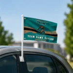Coastal Carolina Chanticleers House Flag Customized Brushed Streaks Green Best Selling