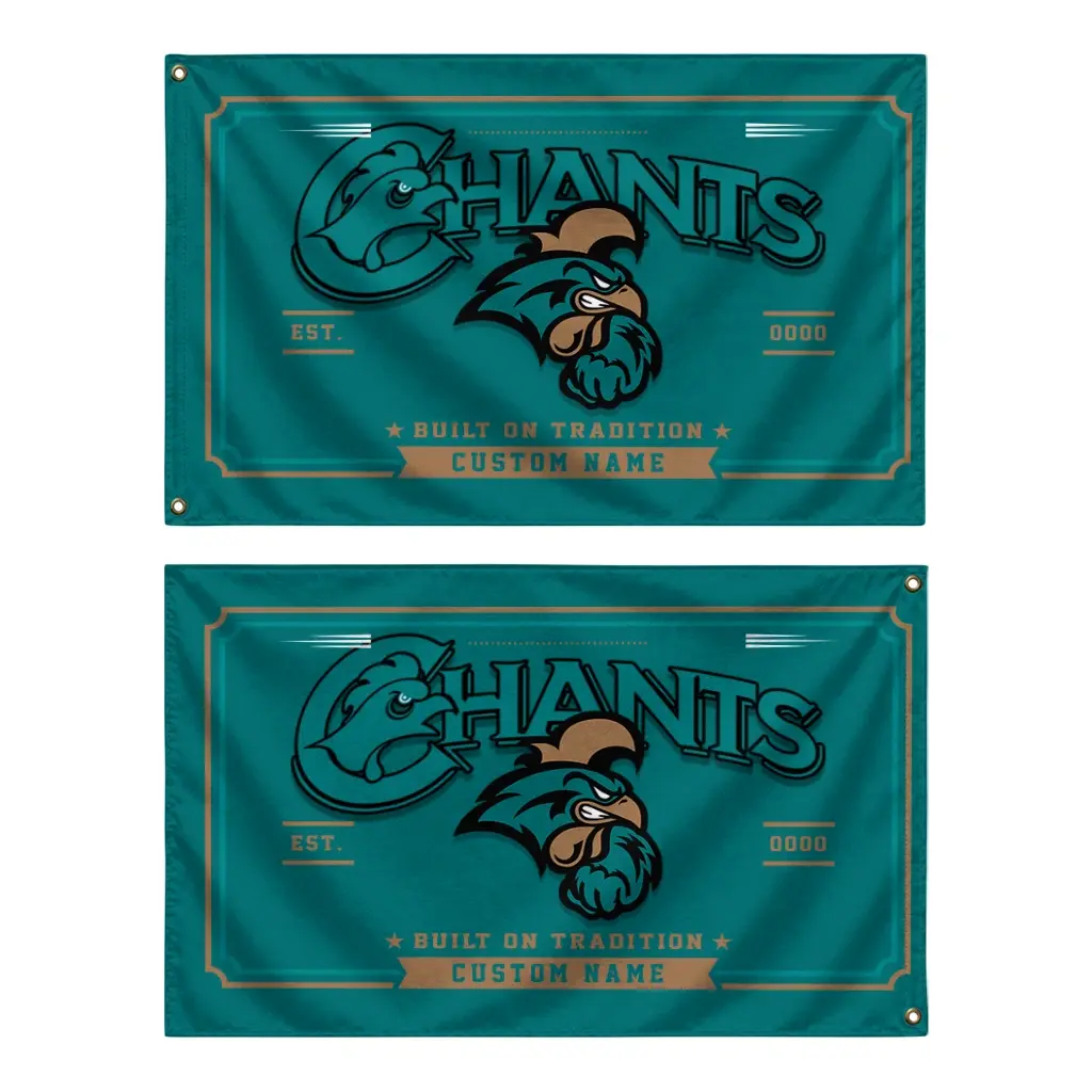 Coastal Carolina Chanticleers House Flag Customized Ornate Border Green Fashion Forward Coastal Carolina Chanticleers House Flag Customized Ornate Border Green Fashion Forward