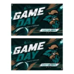Coastal Carolina Chanticleers House Flag Personalized Action Streaks Green Best Selling