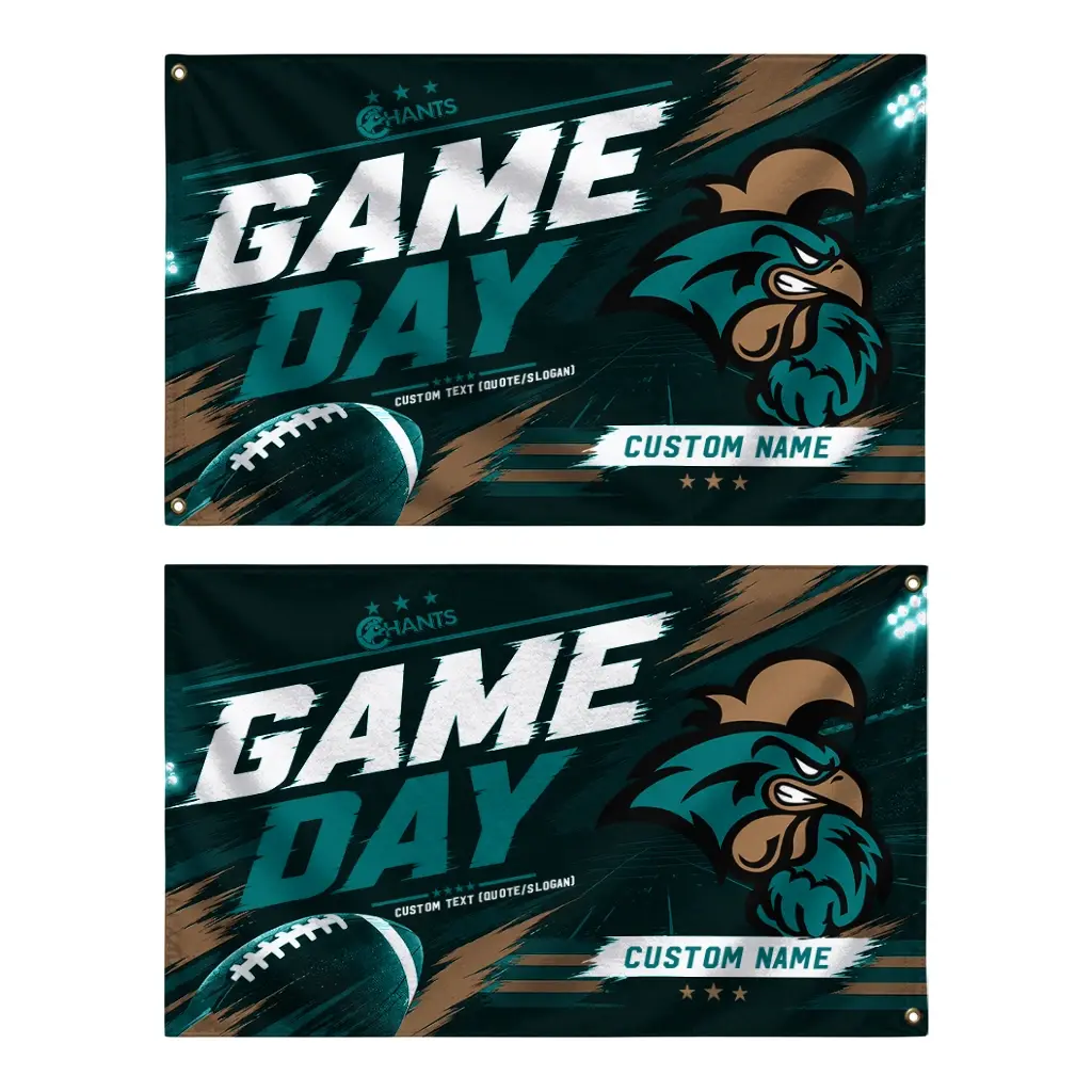 Coastal Carolina Chanticleers House Flag Personalized Action Streaks Green Fashion Forward Coastal Carolina Chanticleers House Flag Personalized Action Streaks Green Fashion Forward